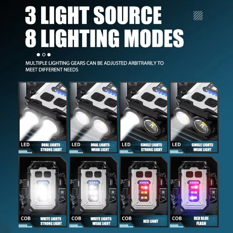 E-SMARTER YSD01 Outdoor Portable Mini Keychain Light Magnetic Anti Loss Auto Repair Light