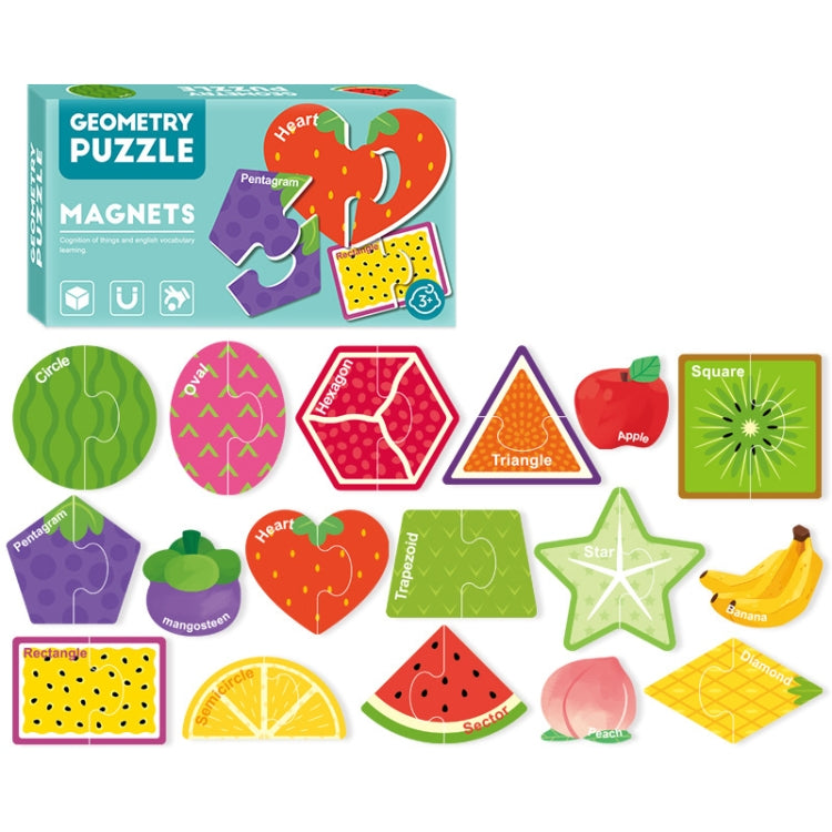 Children Educational Fun Magnetic Puzzle Refrigerator Magnets, Spec: Fruit Shape