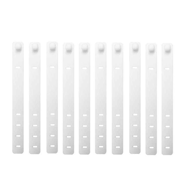 10pcs /Pack  125mm Silicone Cable Tie 4 Hole Wire Winder Fastener