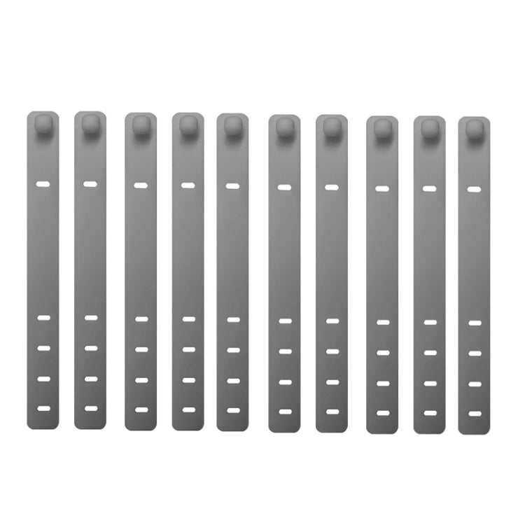 10pcs /Pack  125mm Silicone Cable Tie 4 Hole Wire Winder Fastener