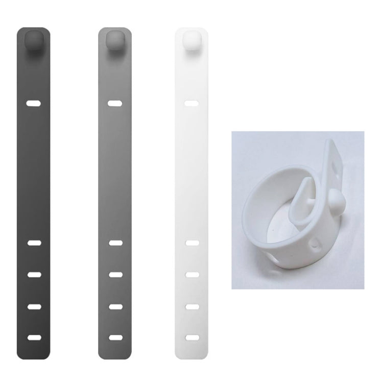 10pcs /Pack  125mm Silicone Cable Tie 4 Hole Wire Winder Fastener