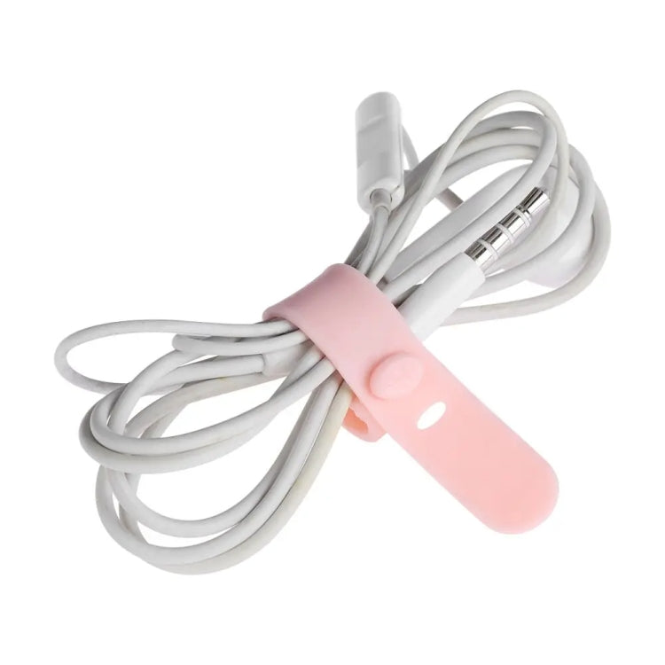10pcs /Pack  125mm Silicone Cable Tie 4 Hole Wire Winder Fastener