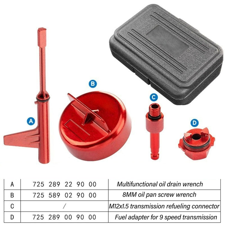 9-speed Oil Level Check Adjustment Gearbox Oil Change Tool - 4pcs /Set