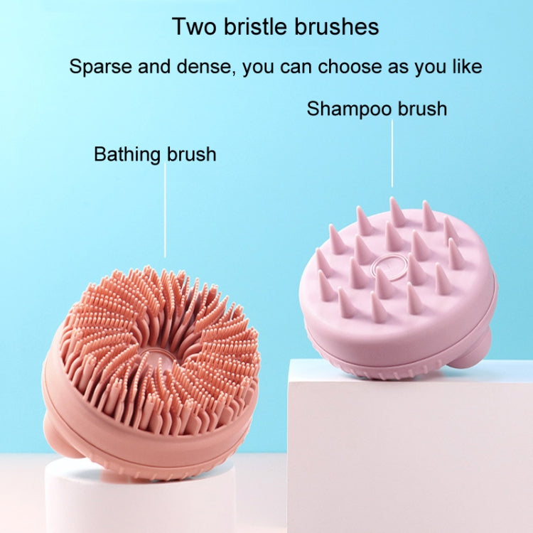Multi-Functional Shower Scrubbing Ball Bathing Cleaning Brush Silicone Shower Brush, Color: Shampoo Gray Green