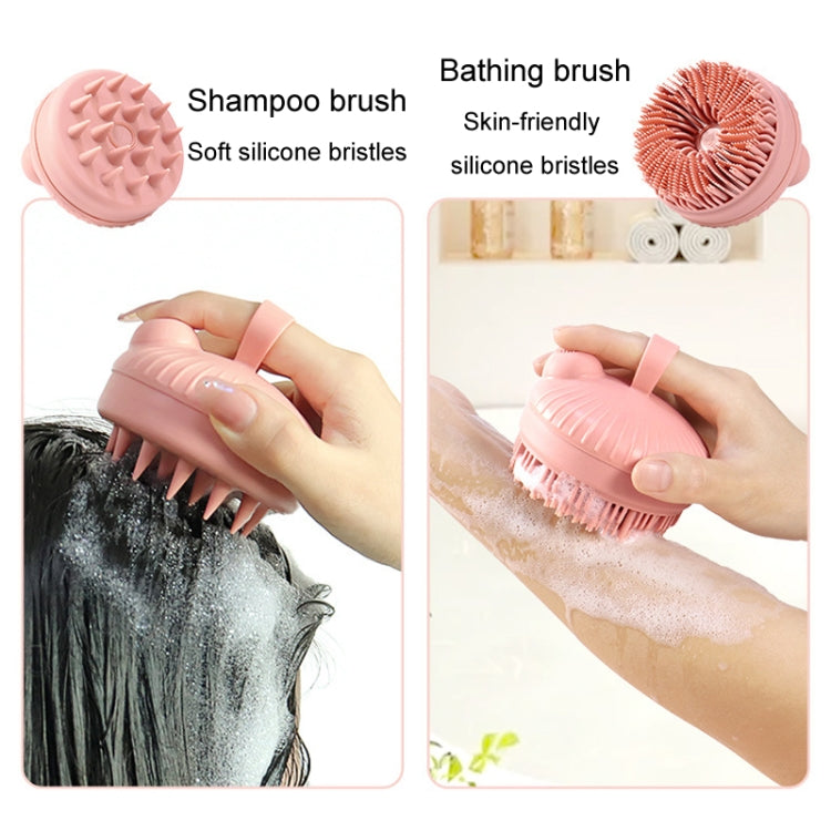 Multi-Functional Shower Scrubbing Ball Bathing Cleaning Brush Silicone Shower Brush, Color: Bath Pink