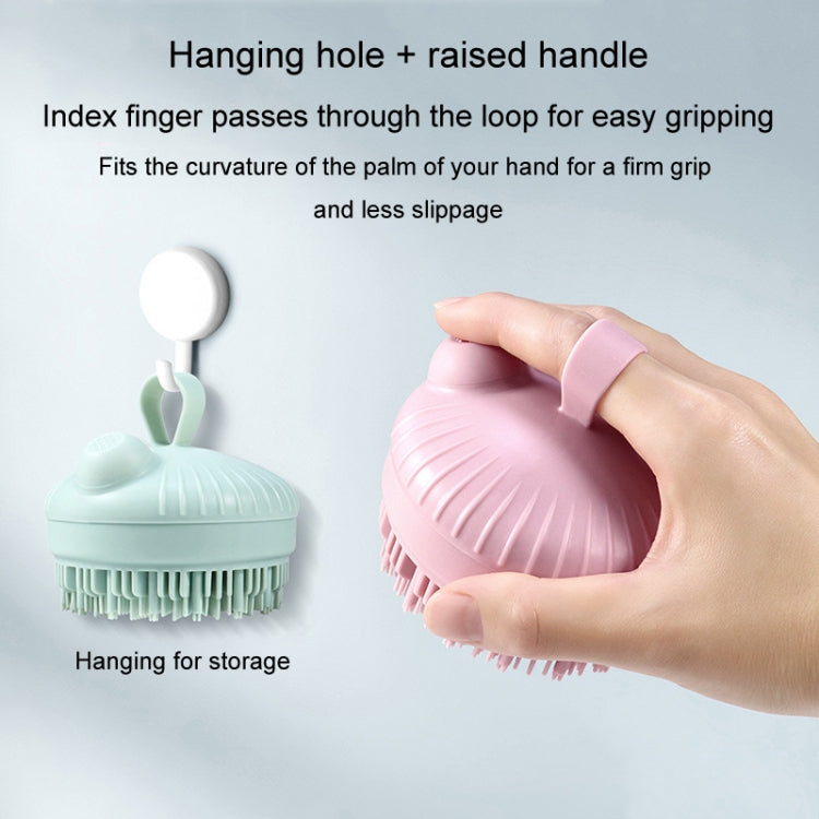 Multi-Functional Shower Scrubbing Ball Bathing Cleaning Brush Silicone Shower Brush, Color: Shampoo Gray Green