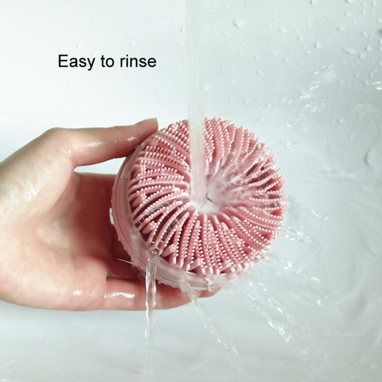 Multi-Functional Shower Scrubbing Ball Bathing Cleaning Brush Silicone Shower Brush, Color: Bath Pink