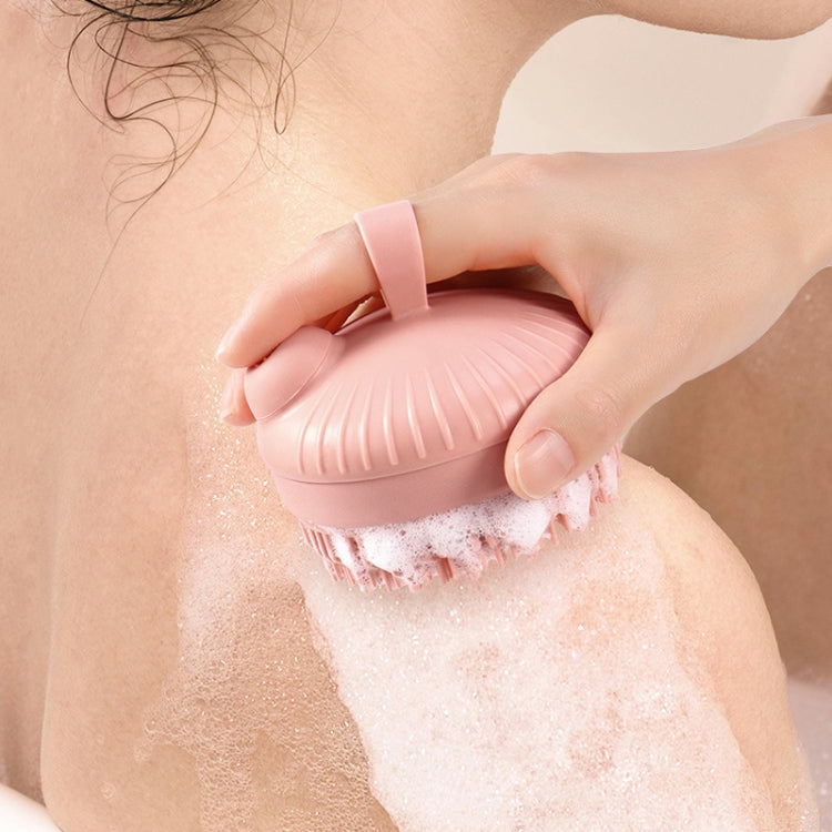 Multi-Functional Shower Scrubbing Ball Bathing Cleaning Brush Silicone Shower Brush, Color: Shampoo Pink
