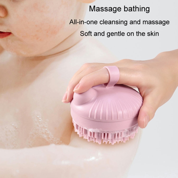 Multi-Functional Shower Scrubbing Ball Bathing Cleaning Brush Silicone Shower Brush, Color: Shampoo Gray Green
