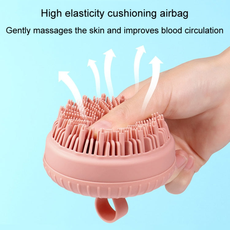Multi-Functional Shower Scrubbing Ball Bathing Cleaning Brush Silicone Shower Brush, Color: Shampoo Pink