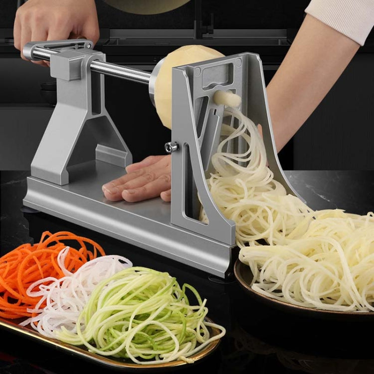 Multifunctional Rotary Potato Slicer Kitchen Hand Crank Slicing Tool - Aluminum Alloy Model