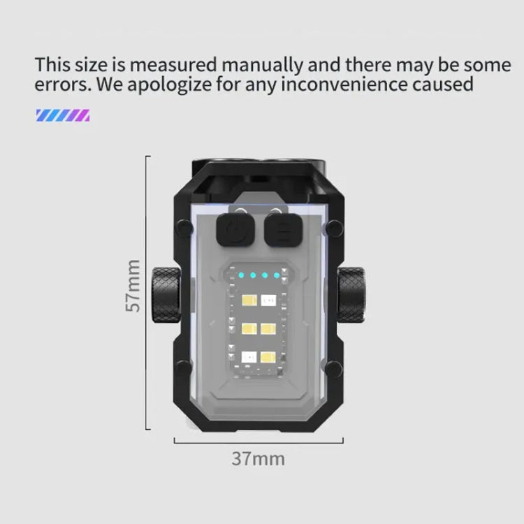 E-SMARTER YSD01PRO Mini Keychain Light Decompression Fingertip Gyro Bottom Magnetic Multi-Speed Adjustable Cap Clip Lights