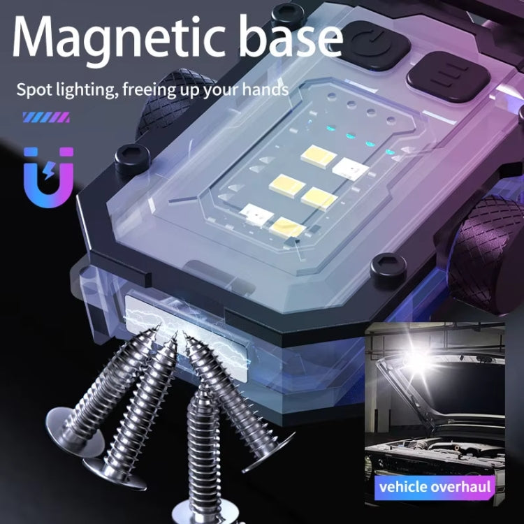 E-SMARTER YSD01PRO Mini Keychain Light Decompression Fingertip Gyro Bottom Magnetic Multi-Speed Adjustable Cap Clip Lights