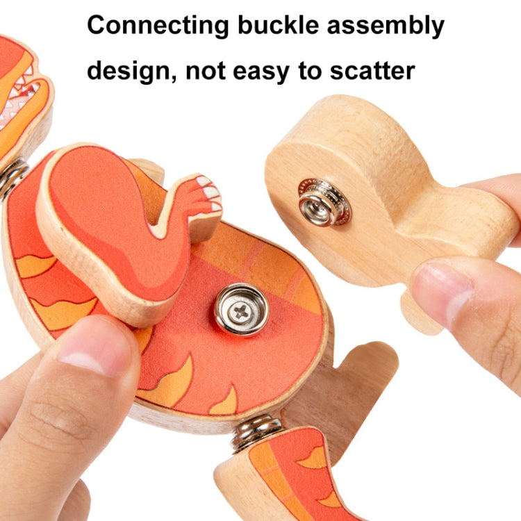 DIY Three-dimensional Cartoon Animal Wooden Assembly Building Blocks
