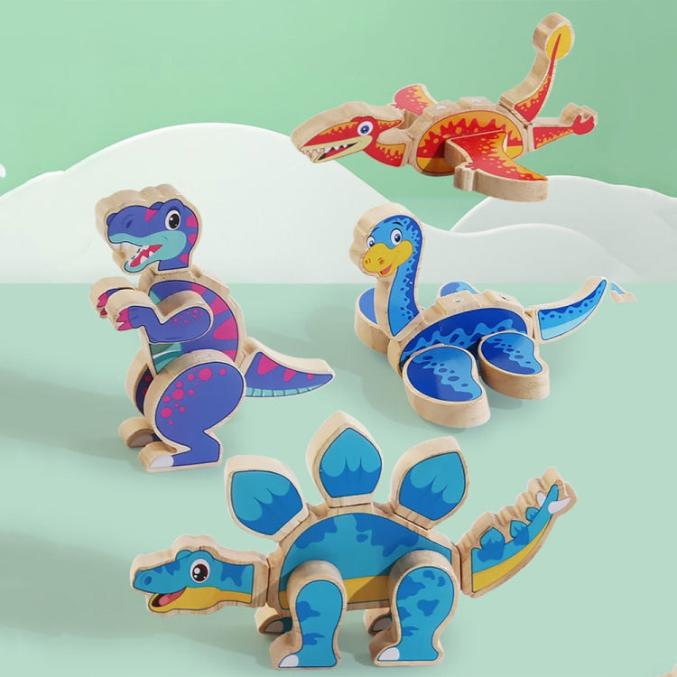 DIY Three-dimensional Cartoon Animal Wooden Assembly Building Blocks