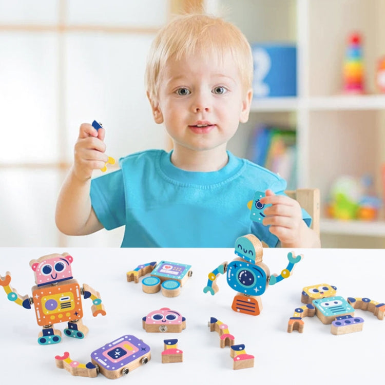 DIY Three-dimensional Cartoon Animal Wooden Assembly Building Blocks