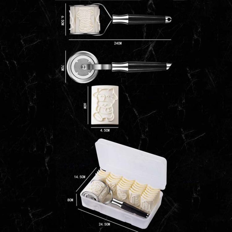 Household Stainless Steel Cookie Mold Multifunctional Magnetic DIY Baking Tool, Style: Roller Type