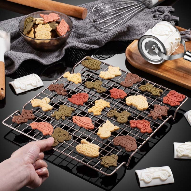 Household Stainless Steel Cookie Mold Multifunctional Magnetic DIY Baking Tool, Style: Roller Type