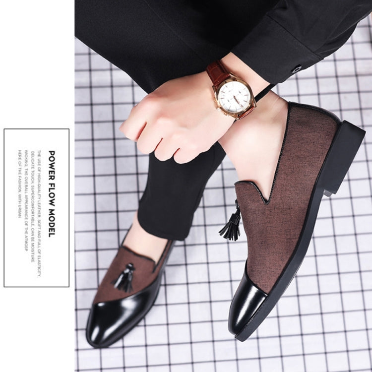 Men Dress Shoes Casual Business Formal Leather Shoes Trend Versatile Loafers, Size: 45