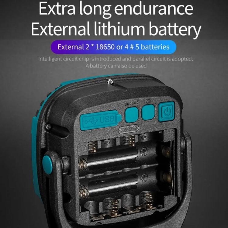 E-SMARTER W895-1 COB Portable Rechargeable Floodlight Work Light, Battery Not Included