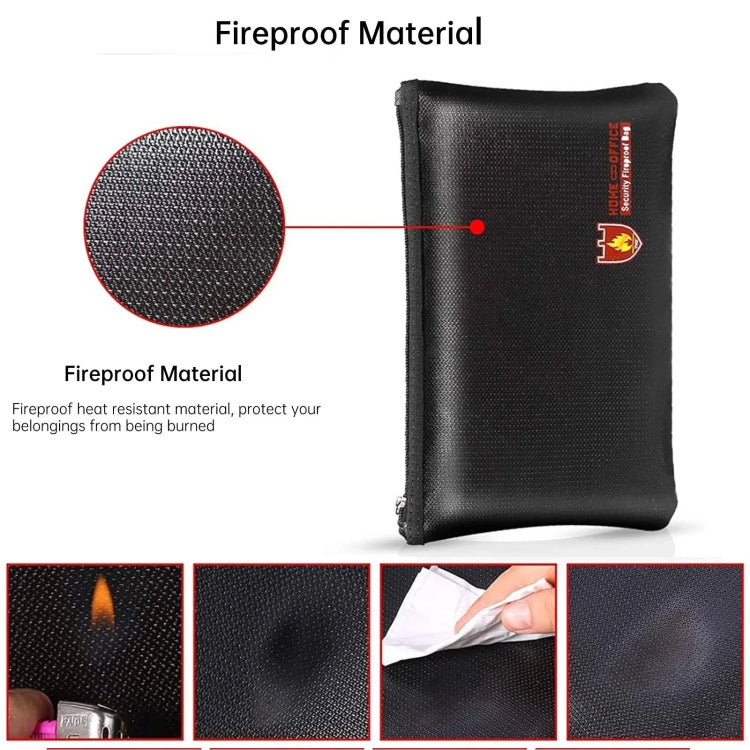 10.6x6.3in Fireproof Waterproof Document And Money Bag Cash Envelope For Jewelry Passport Valuables