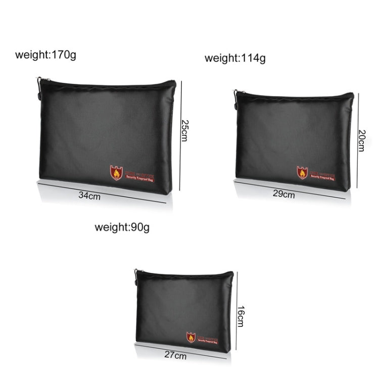 11.4x7.9in Fireproof Waterproof Document And Money Bag Cash Envelope For Jewelry Passport Valuables