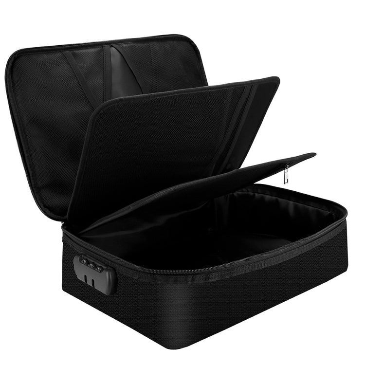 Fireproof and Waterproof Document Storage Bag Handbag with Password Lock 14.2x10.6x3.9 Inch