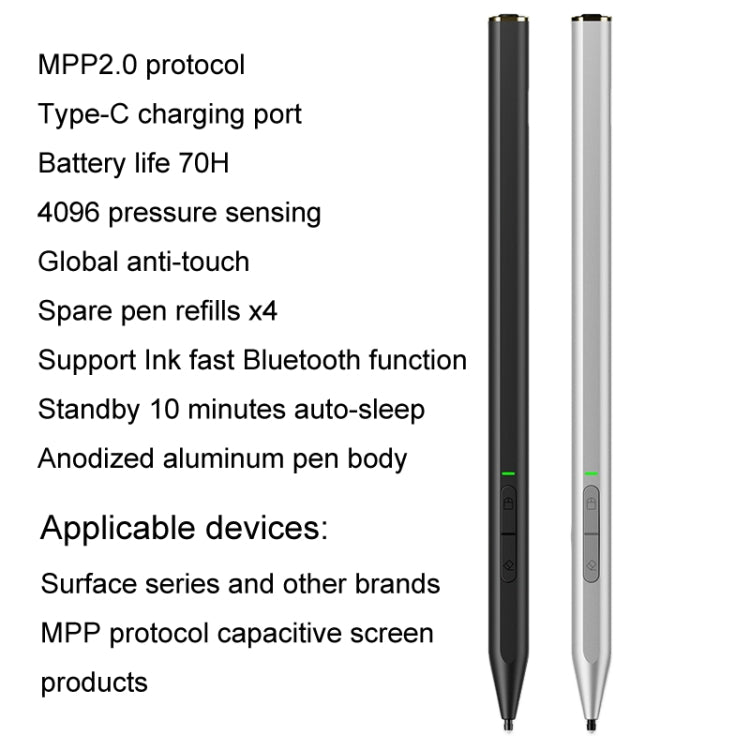 C582S For Microsoft Surface Stylus Pen Anti-Mistouch 4096 Pressure Sensitive Touch Pen Support lnk Bluetooth Function
