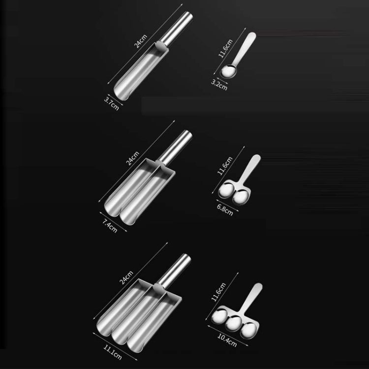Stainless Steel Meatball Maker Household Fishball Shrimp Sauce Mold, Style: Single Cylinder