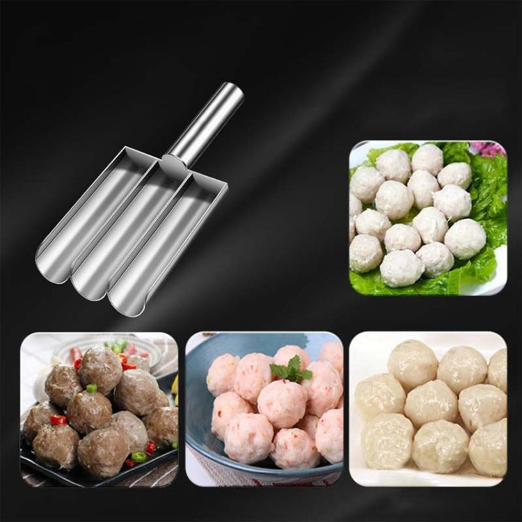 Stainless Steel Meatball Maker Household Fishball Shrimp Sauce Mold, Style: Single Cylinder