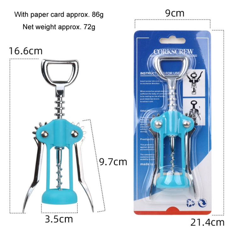 Wine Corkscrew Beer Opener Multifunctional Wine Opening Tool, Style: 448-Blue