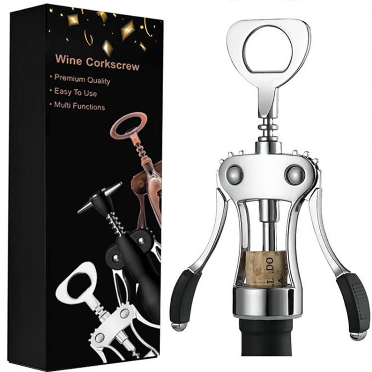 LsCook Wine Corkscrew Beer Opener Multifunctional Wine Opening Tool, Style: High-gloss Wing-shaped Color Box Packaging
