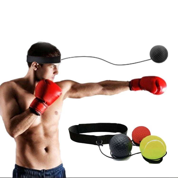 Boxing Reflex Training Ball Indoor Fitness Sports Recreation Combat Fighting With Headband Boxing Speed Ball, Color: PU Ball Black