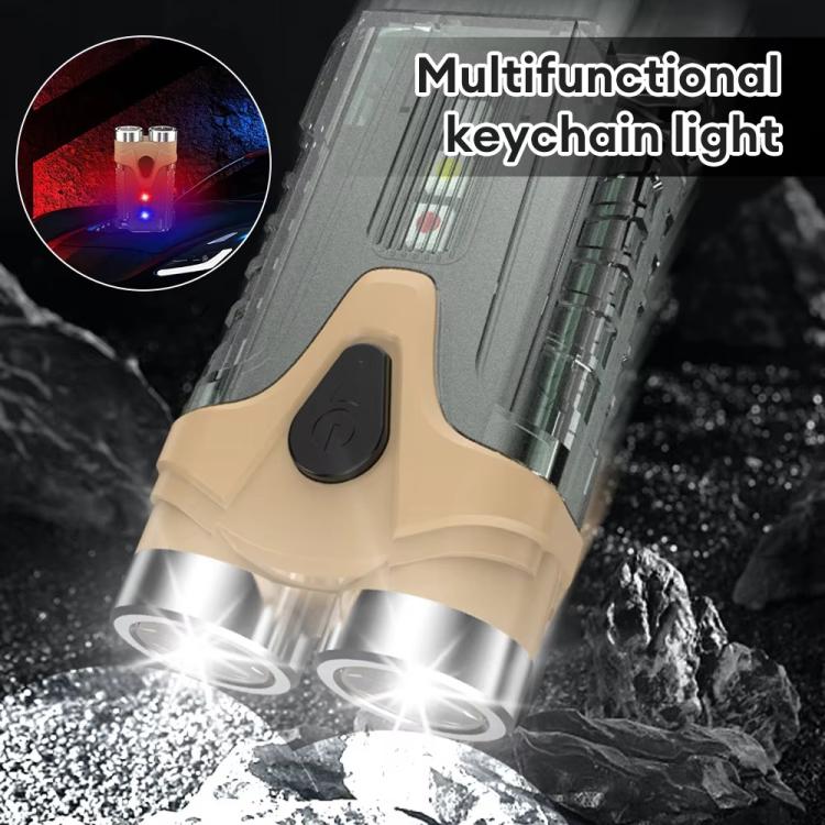 E-SMARTER Portable LED Keychain Light Outdoor Camping Dual Lamp