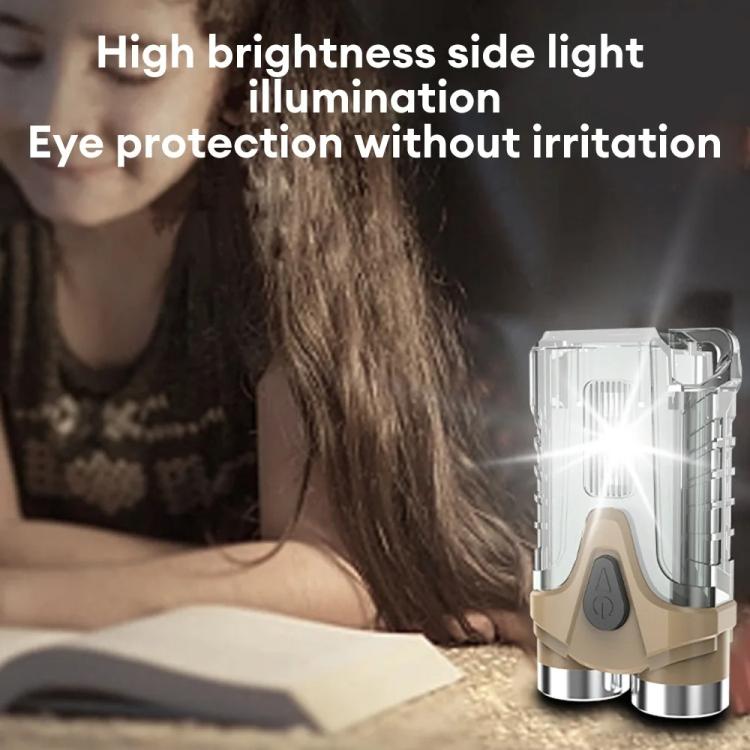 E-SMARTER Portable LED Keychain Light Outdoor Camping Dual Lamp