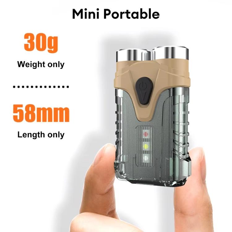 E-SMARTER Portable LED Keychain Light Outdoor Camping Dual Lamp