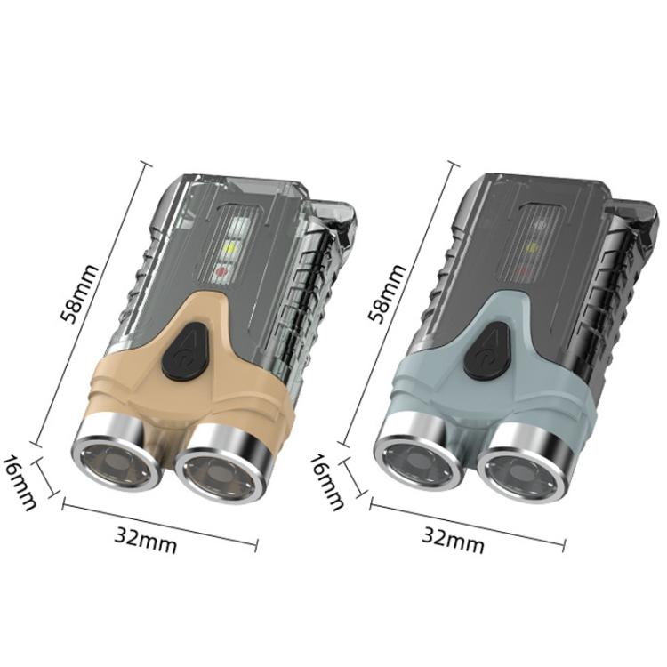 E-SMARTER Portable LED Keychain Light Outdoor Camping Dual Lamp