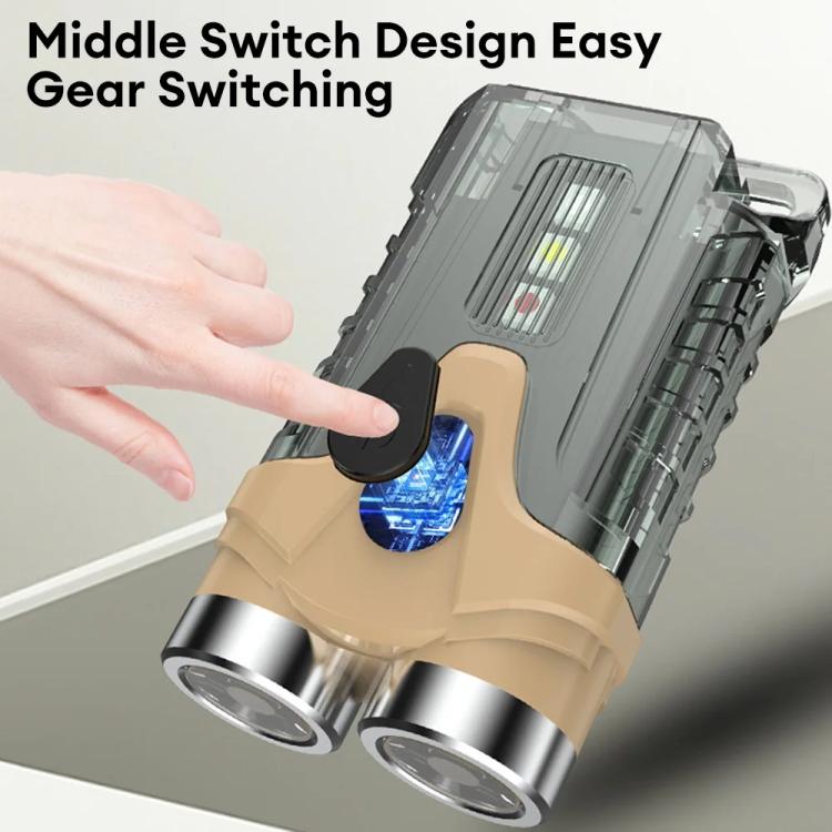 E-SMARTER Portable LED Keychain Light Outdoor Camping Dual Lamp