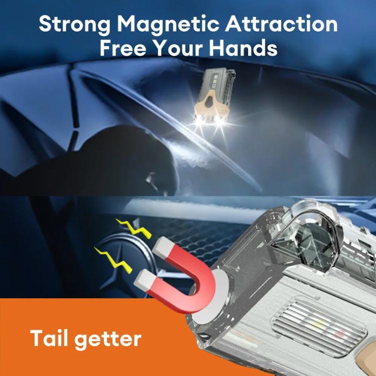 E-SMARTER Portable LED Keychain Light Outdoor Camping Dual Lamp