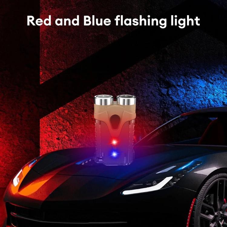 E-SMARTER Portable LED Keychain Light Outdoor Camping Dual Lamp