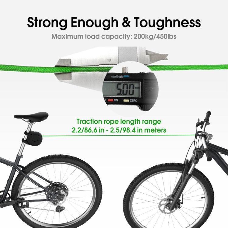 Parent-child Bicycle Trailer Device Towing Rope - Black