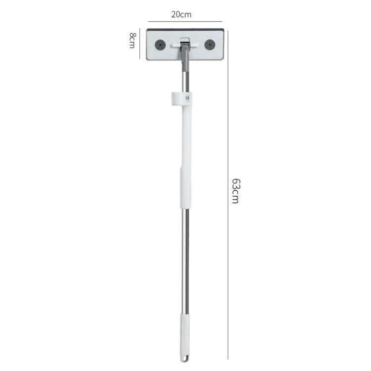 63cm Two-section Rod Mini Hands-free Washing Multifunctional Mop 2-in-1 Glass Cleaner and Scraper
