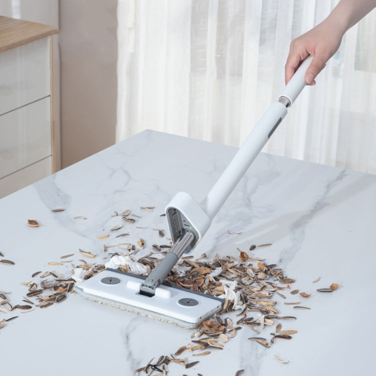 63cm Two-section Rod Mini Hands-free Washing Multifunctional Mop 2-in-1 Glass Cleaner and Scraper