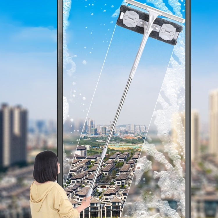 Multifunctional Household Telescopic Rod Double-sided Window Cleaner, Size: Two-section Rod