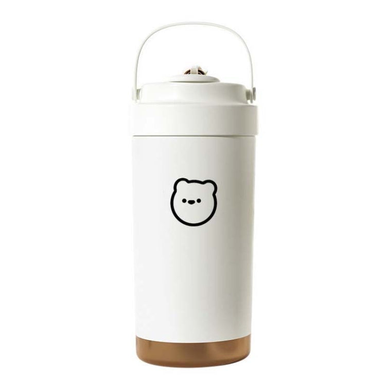 500ml 316 Stainless Steel Insulated Mug Portable Carry-On Dual Drink Coffee Cup With Straw
