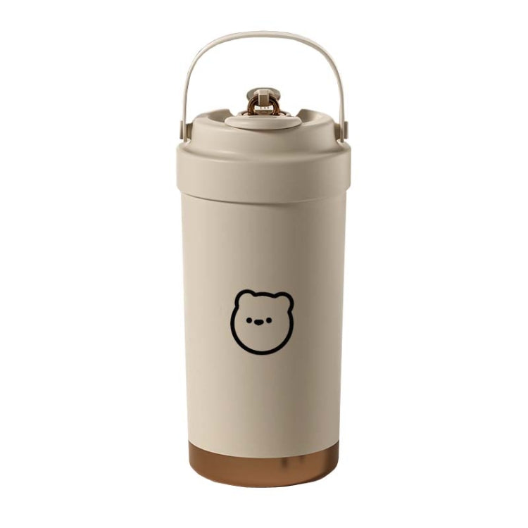 500ml 316 Stainless Steel Insulated Mug Portable Carry-On Dual Drink Coffee Cup With Straw