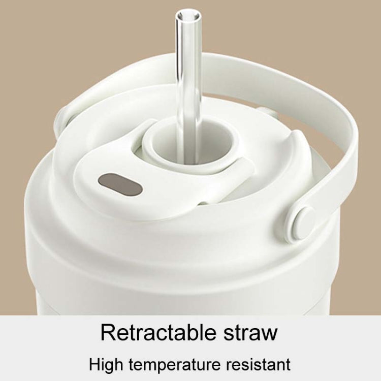 500ml 316 Stainless Steel Insulated Mug Portable Carry-On Dual Drink Coffee Cup With Straw