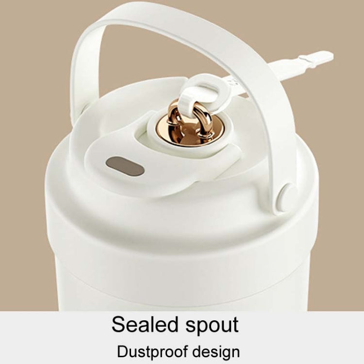 500ml 316 Stainless Steel Insulated Mug Portable Carry-On Dual Drink Coffee Cup With Straw