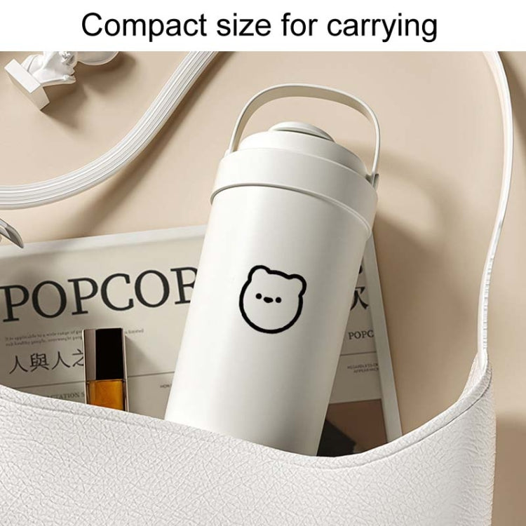 500ml 316 Stainless Steel Insulated Mug Portable Carry-On Dual Drink Coffee Cup With Straw