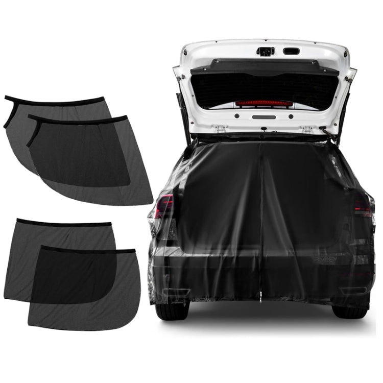 Car Rear Trunk Ventilation Shade Anti-mosquito Screen Cover, Size: S - Set